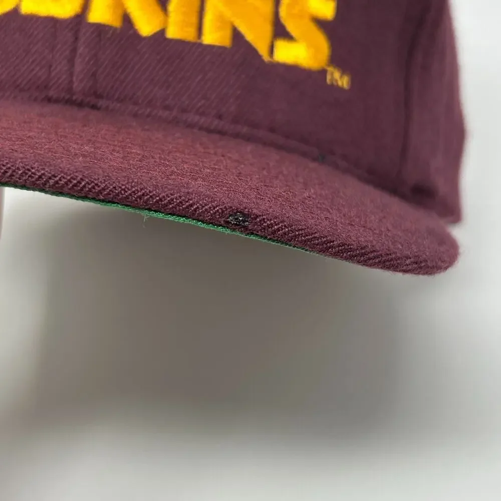 Vintage 90s Washington Redskins Hat Baseball Cap Commanders AJD Snapback Red - Picture 11 of 16